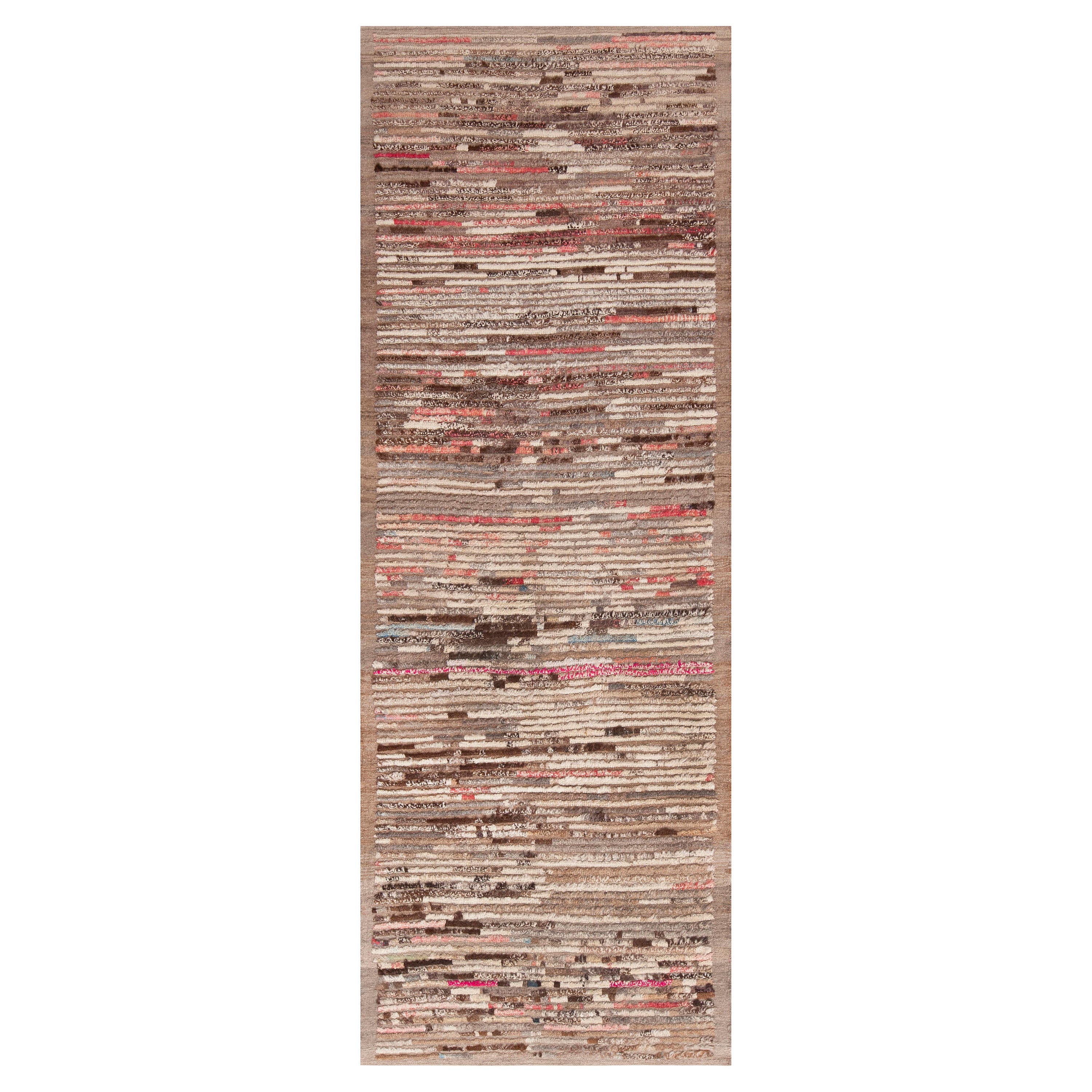 Moderner abstrakter Flur-Läufer aus künstlerischer Wolle der Nazmiyal Kollektion 3'4" x 9'6"