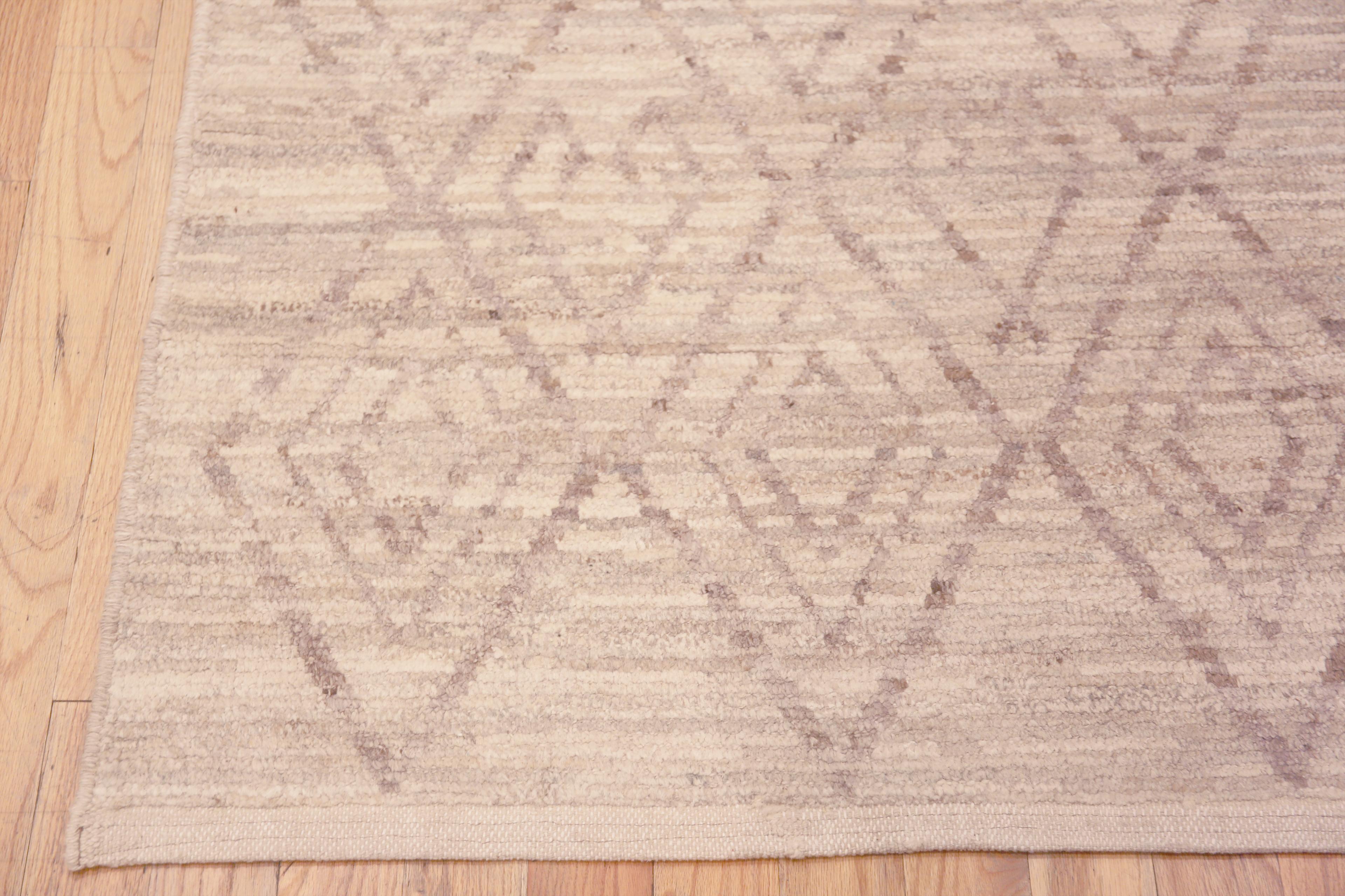 Tribal Collection Nazmiyal magnifique tapis de couloir moderne Beni Ourain de 3'4