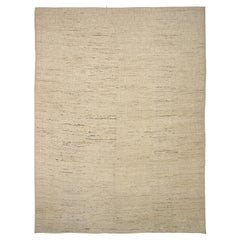 Nazmiyal Collection Beige Geometric Modern Distressed Rug. 14 ft 4 in x 19 ft