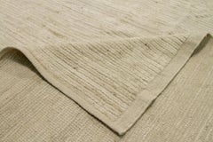 Nazmiyal Collection Beige Geometric Modern Distressed Rug. 15 ft 9 in x 16 ft