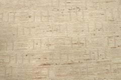 Nazmiyal Collection Beige Geometric Modern Distressed Rug. 16 ft x 20 ft 10 in