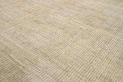 Nazmiyal Collection Beige Geometric Modern Distressed Rug.16 ft 6 in x 19 ft 1in