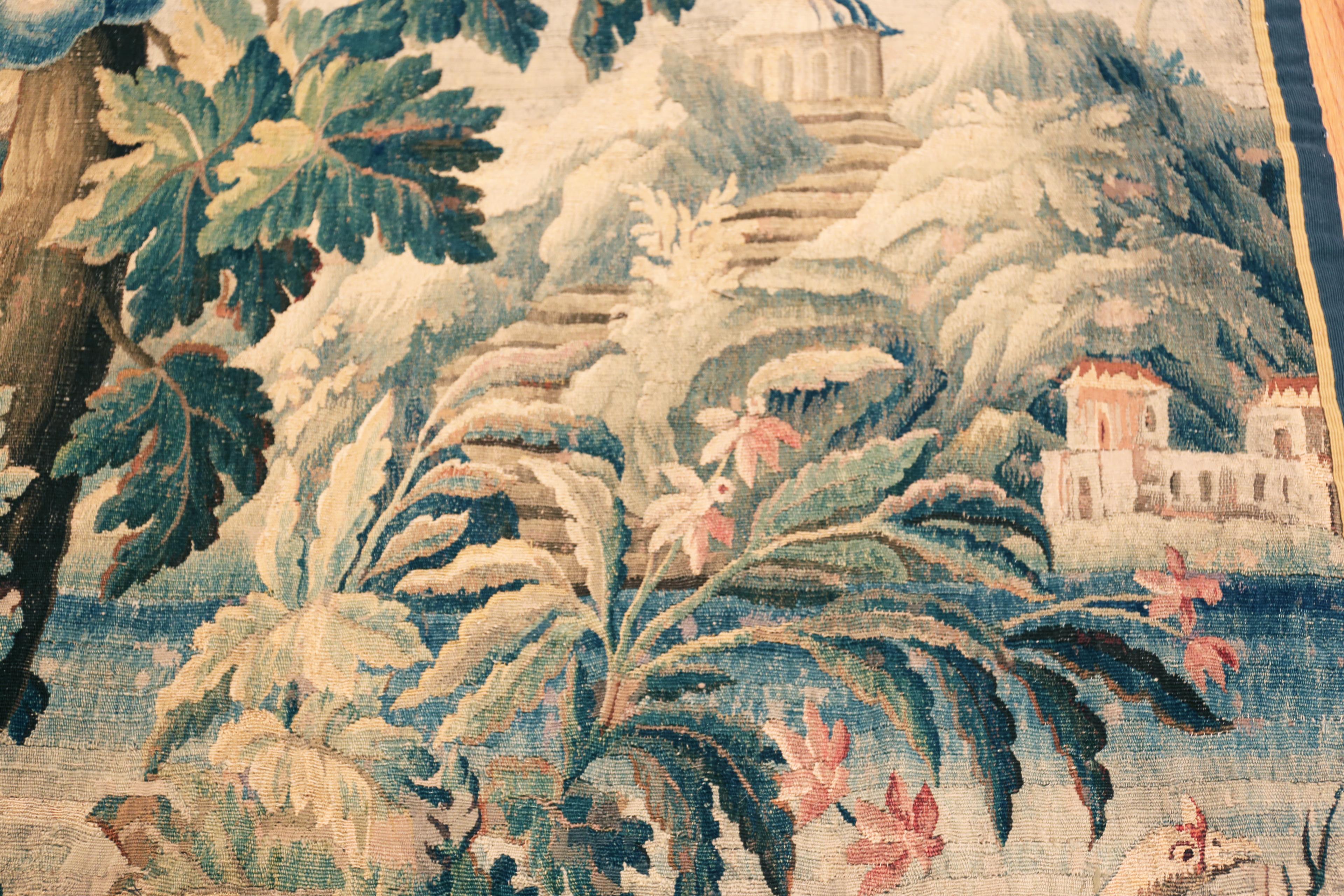 Nazmiyal Collection Arazzo belga Verdure Garden Pavilion 5 ft 8 in x 7 in in vendita 2