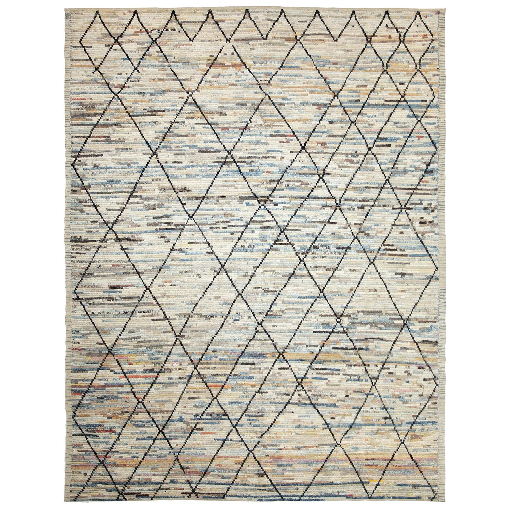 Nazmiyal Collection Berber Design Modern Moroccan Style Rug 9ft 2 in x 11 t 8 in