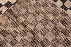 Nazmiyal Collection Black and White Checker Design Modern Rug 14'6" x 14'11"