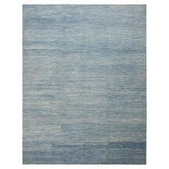 Nazmiyal Collection Blue Abstract Contemporary Rug. 9 ft 6 in x 12 ft