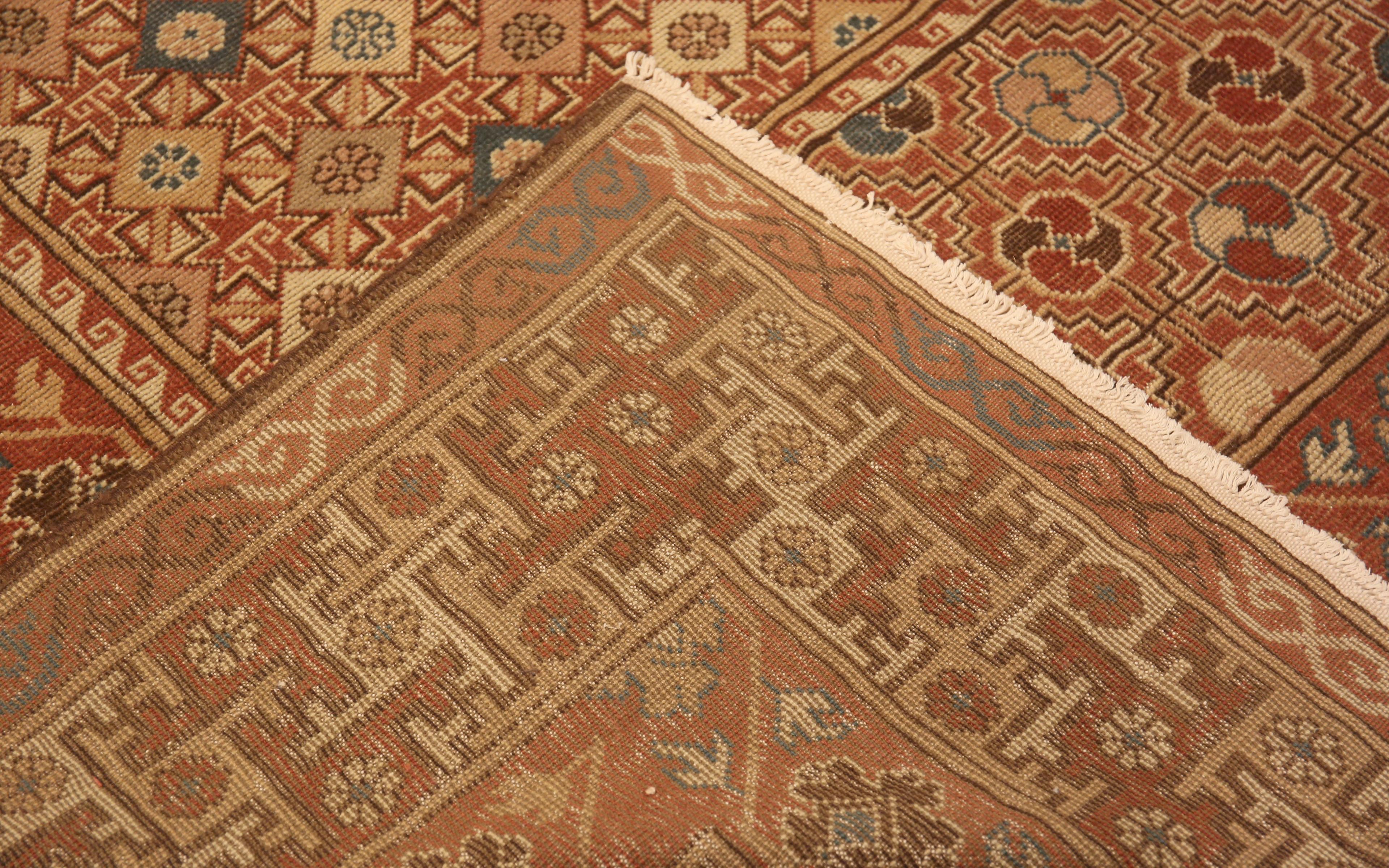 Nazmiyal Collection Bold Large Modern Khotan Style Indian Rug 14'2