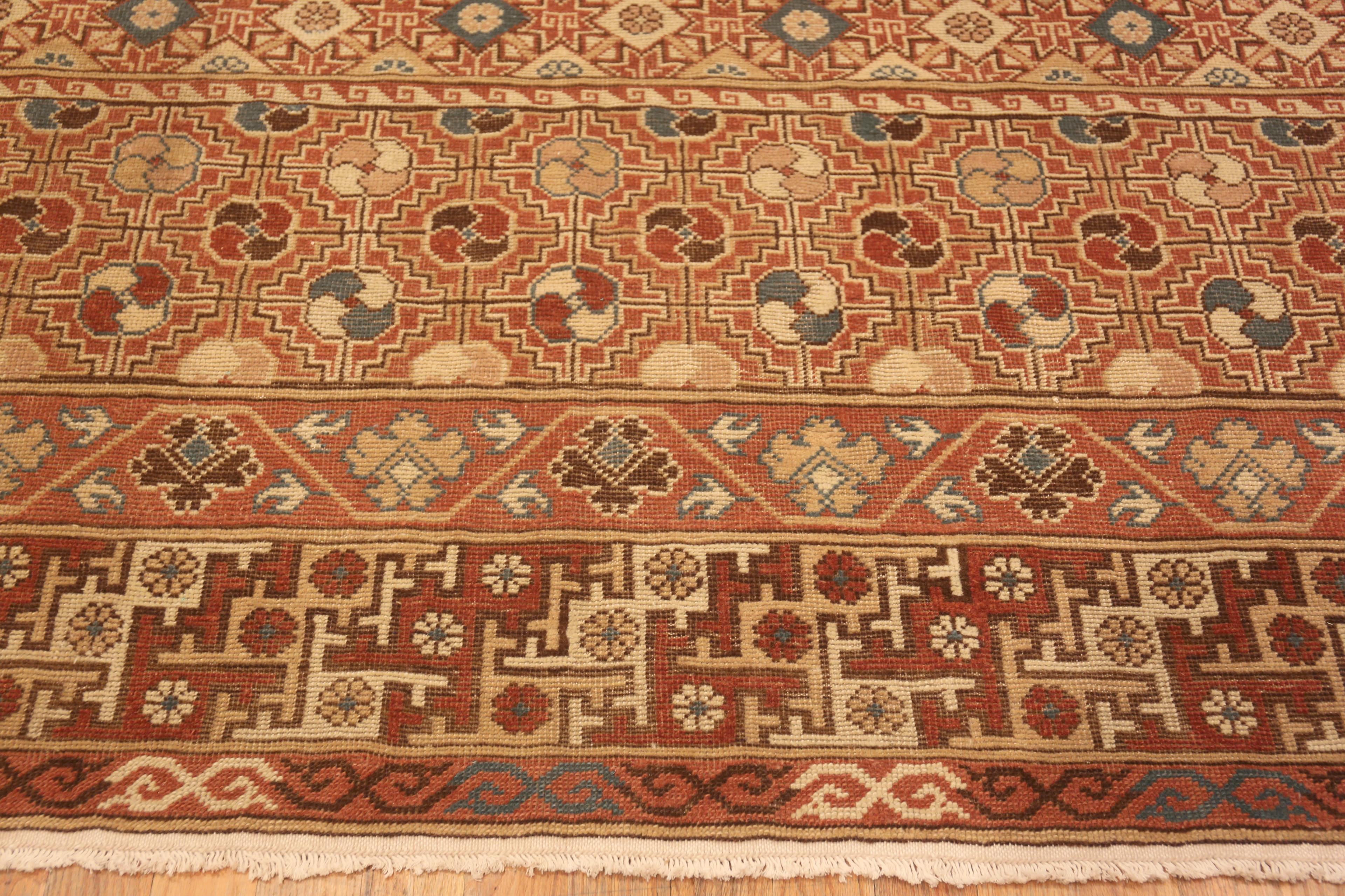 Hand-Knotted Nazmiyal Collection Bold Large Modern Khotan Style Indian Rug 14'2