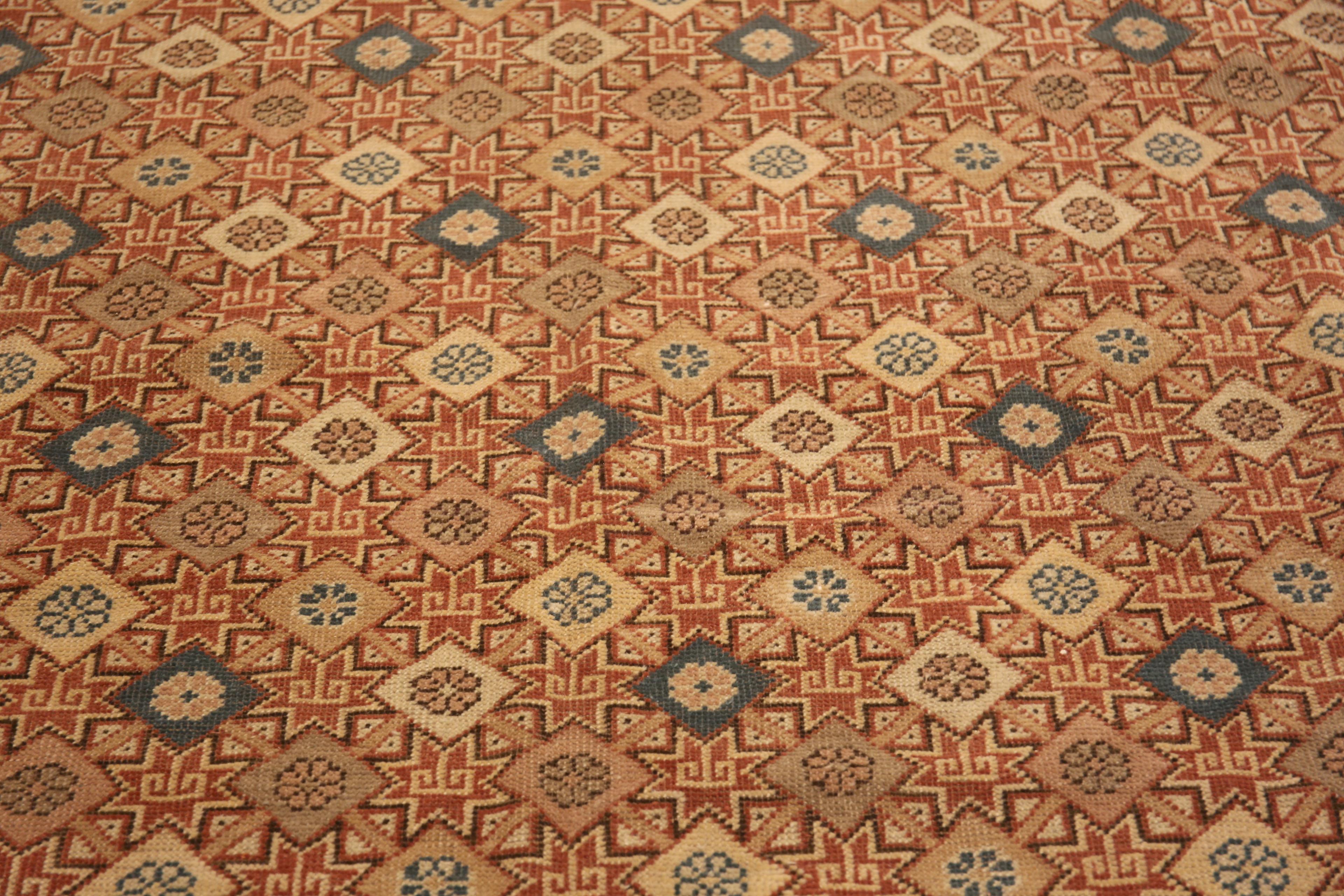 Wool Nazmiyal Collection Bold Large Modern Khotan Style Indian Rug 14'2