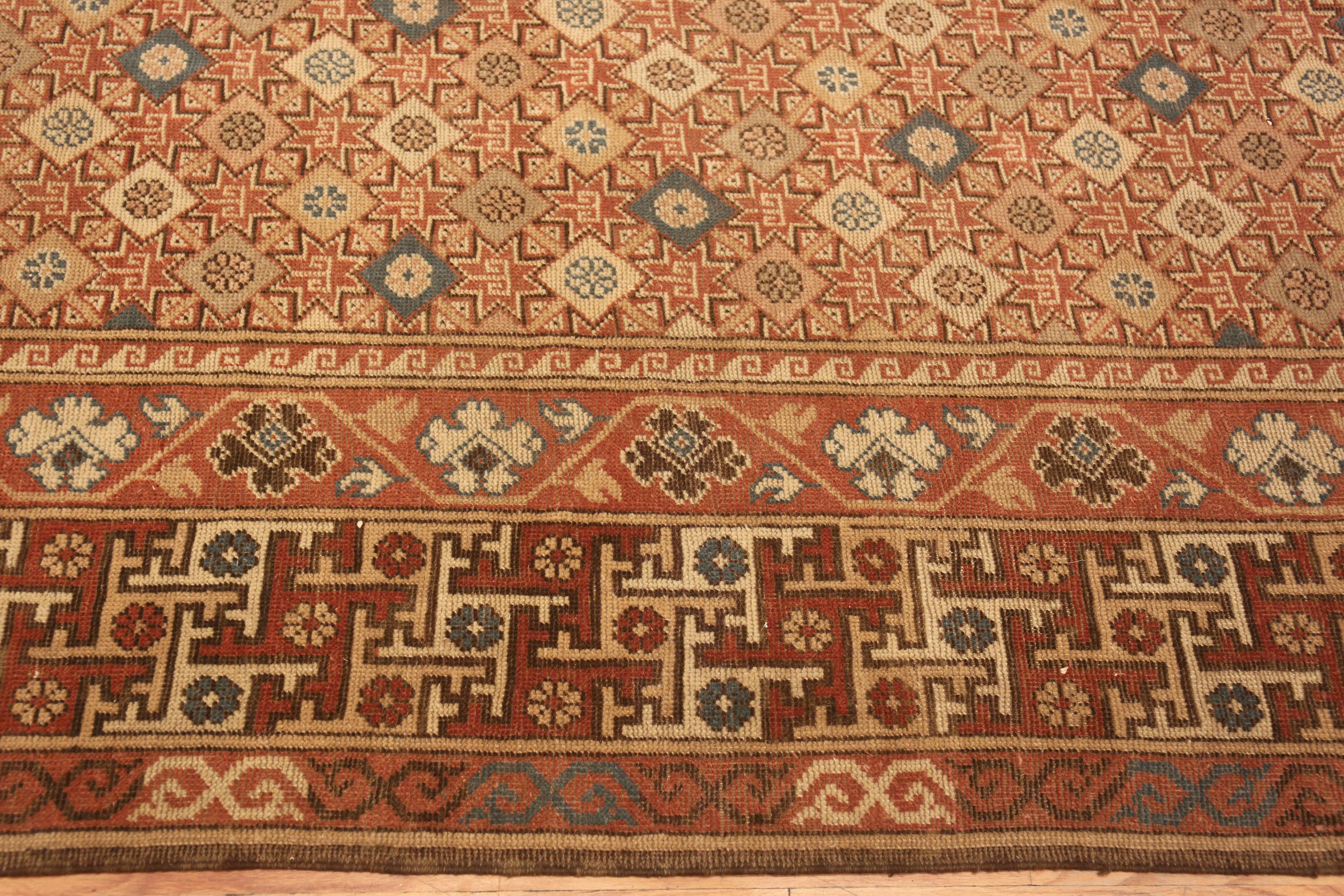 Nazmiyal Collection Bold Large Modern Khotan Style Indian Rug 14'2