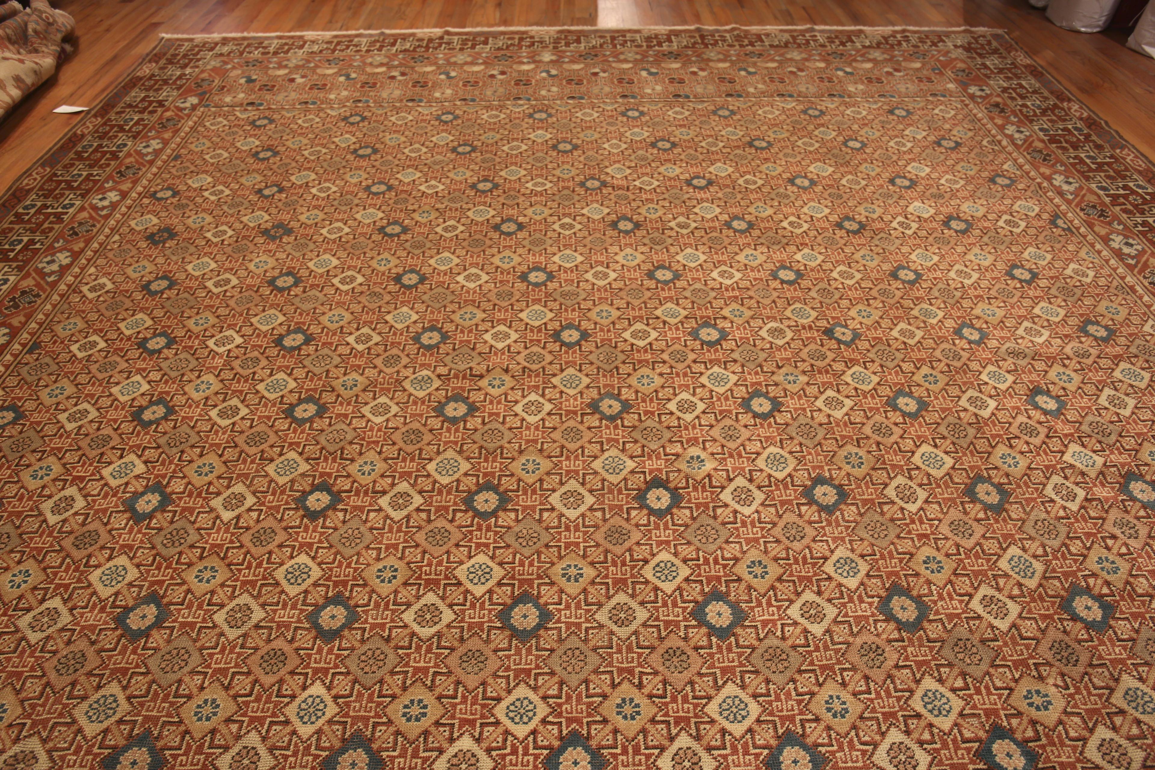 Nazmiyal Collection Bold Large Modern Khotan Style Indian Rug 14'2