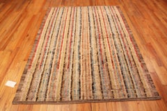 Nazmiyal Collection – Handgeknüpfter Wollteppich mit markanten Streifen, 5 ft 10 in × 7 ft 8 in