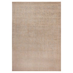 Nazmiyal Collection Botanical Design Modern Silk And Wool Rug 9'10" x 13'10"