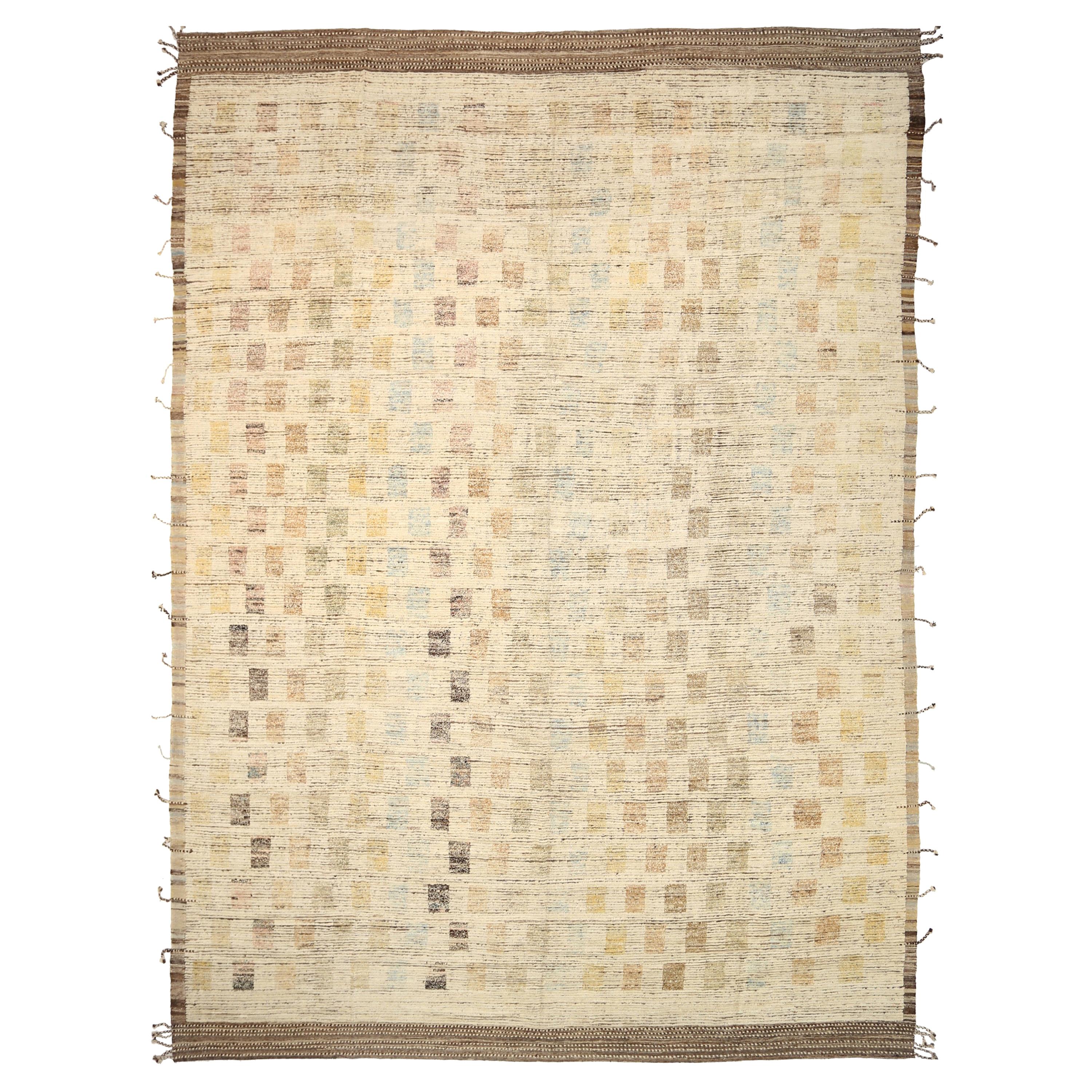 Nazmiyal Collection Modern Distressed Rug. 13 ft 10 in x 18 ft 8 in
