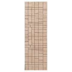 Nazmiyal Collection Brown Color Geometric Design Modern Runner Rug 4'3" x 13'3"