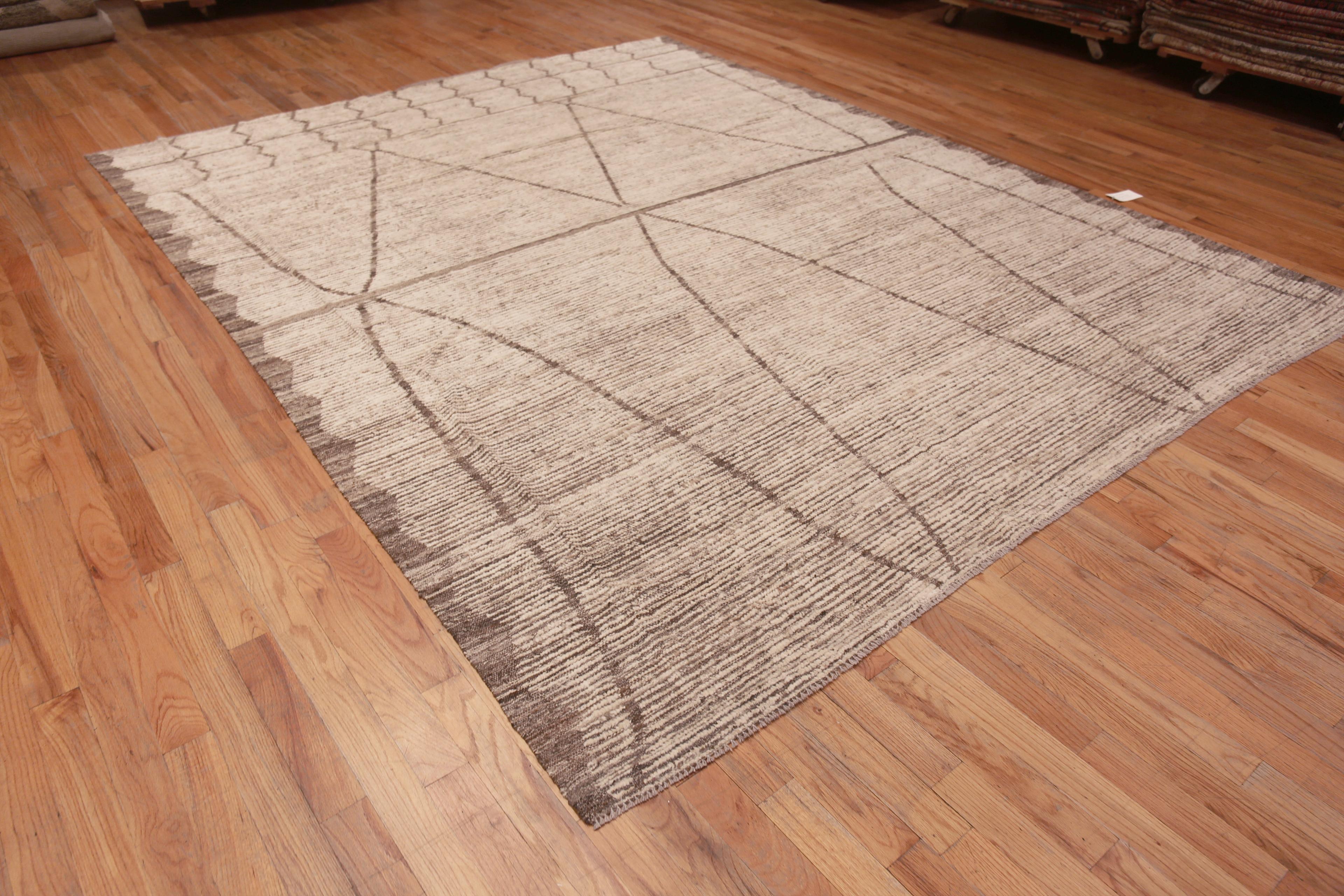 Nazmiyal Collection Brown Color Tribal Design Modern Area Rug 10'4