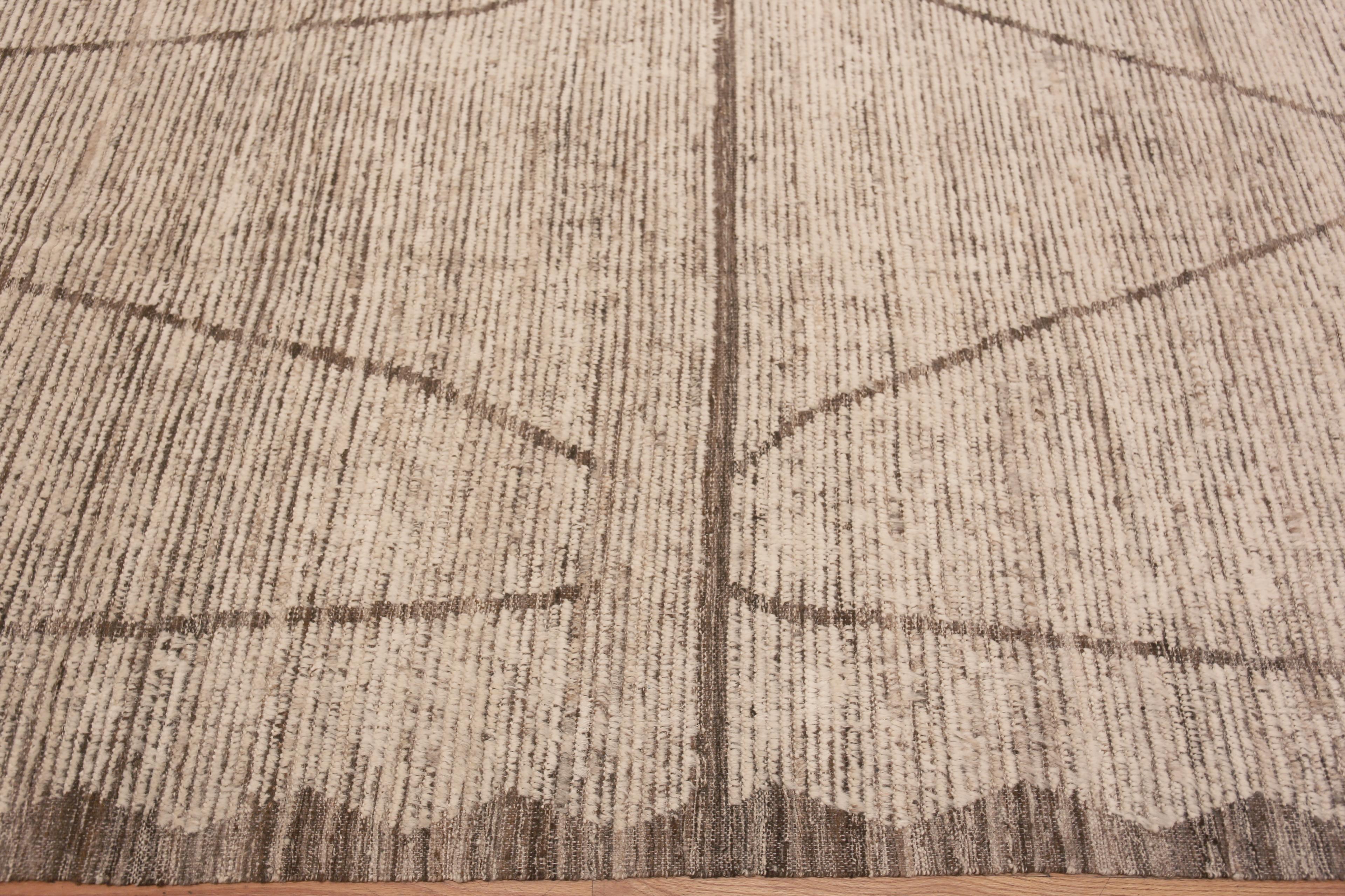 Wool Nazmiyal Collection Brown Color Tribal Design Modern Area Rug 10'4