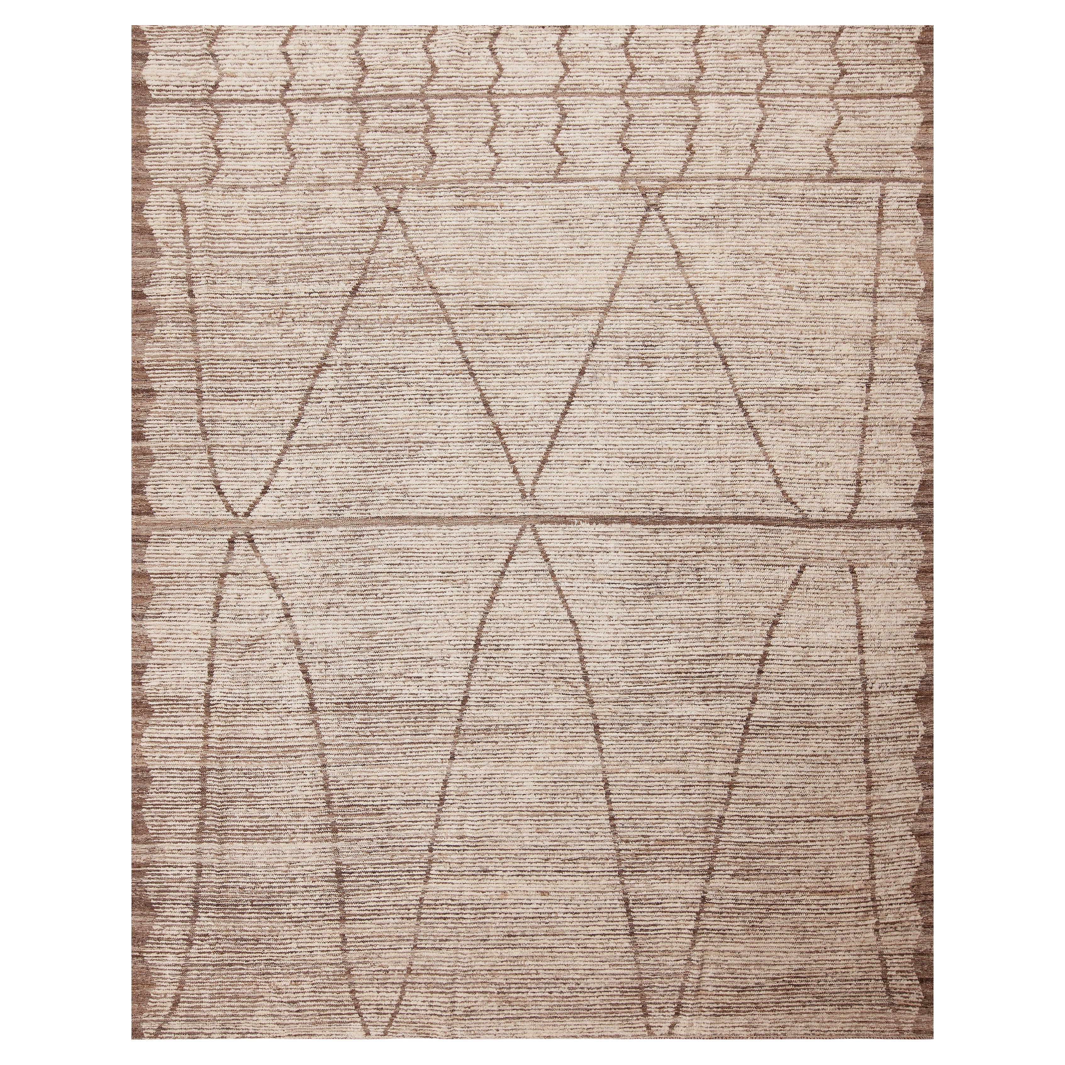 Collection Brown Color Tribal Design Modern Tapis de sol 10'4" x 13'8" (en anglais)