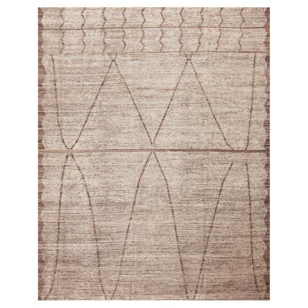 Brown Color Rug Nazmiyal Collection Brown Color Tribal Design Modern Area Rug 10'4