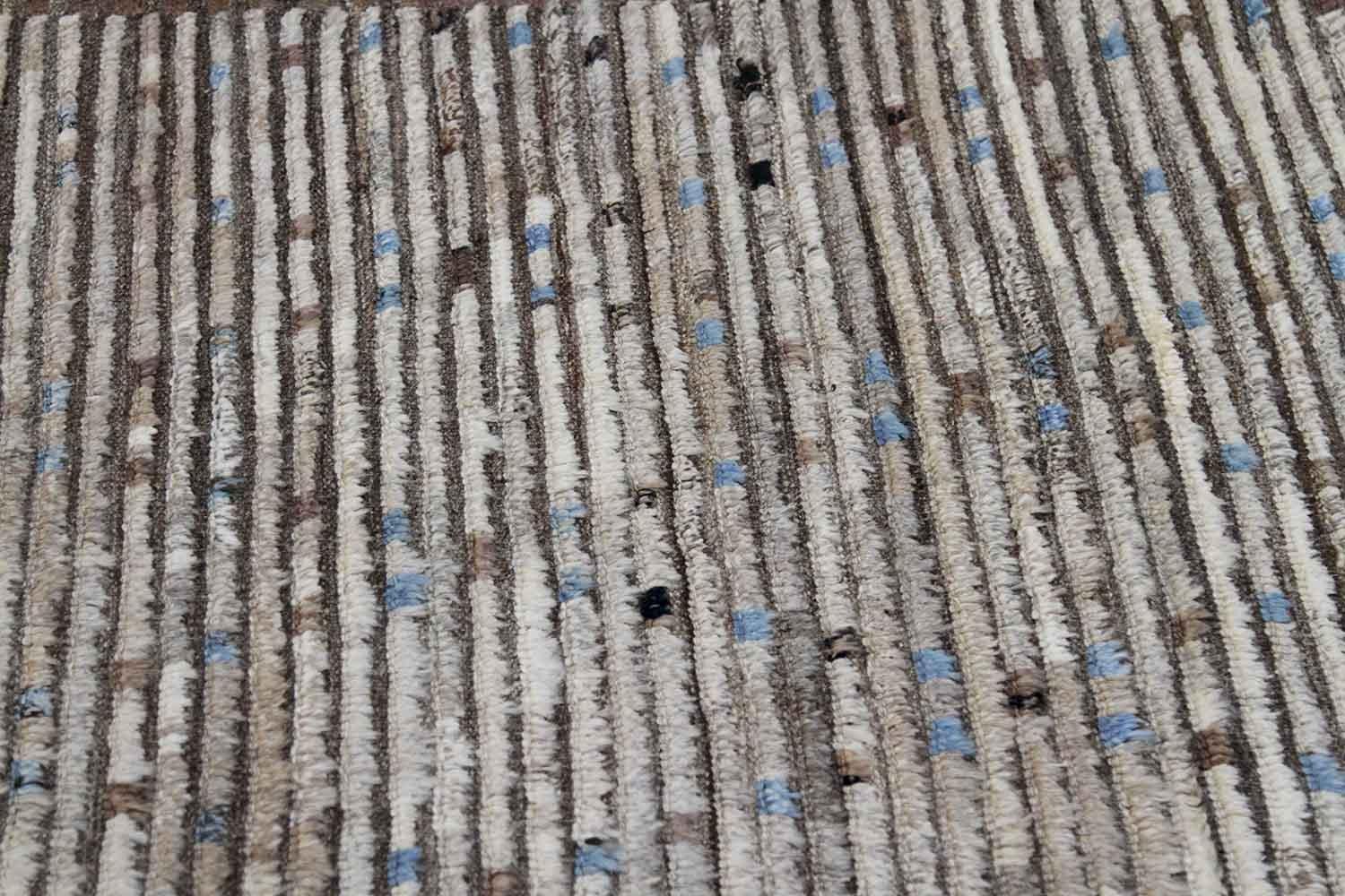 Hand-Knotted Nazmiyal Collection Brown Modern Moroccan Style Runner Rug 3 ft 2 in x 9 ft 3 in