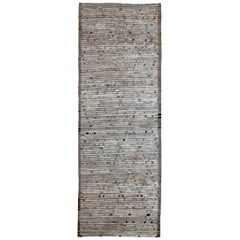 Nazmiyal Collection Brown Modern Moroccan Style Runner Rug 3 ft 2 in x 9 ft 3 in