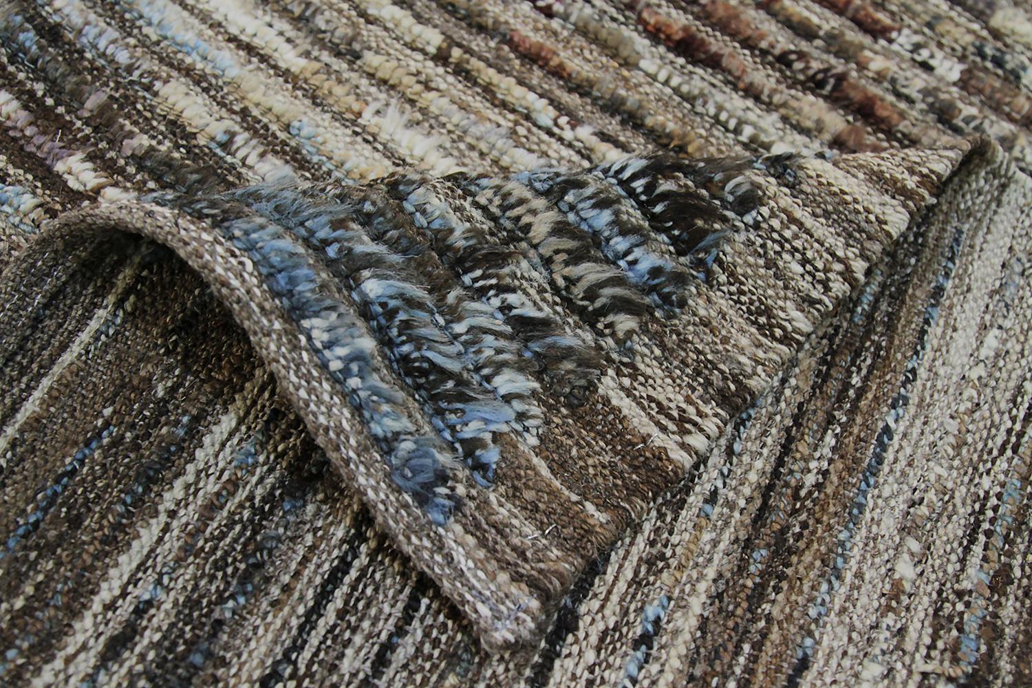 Hand-Knotted Nazmiyal Collection Brown Modern Moroccan Style Runner Rug. 3ft 3 in x 9ft 3 in