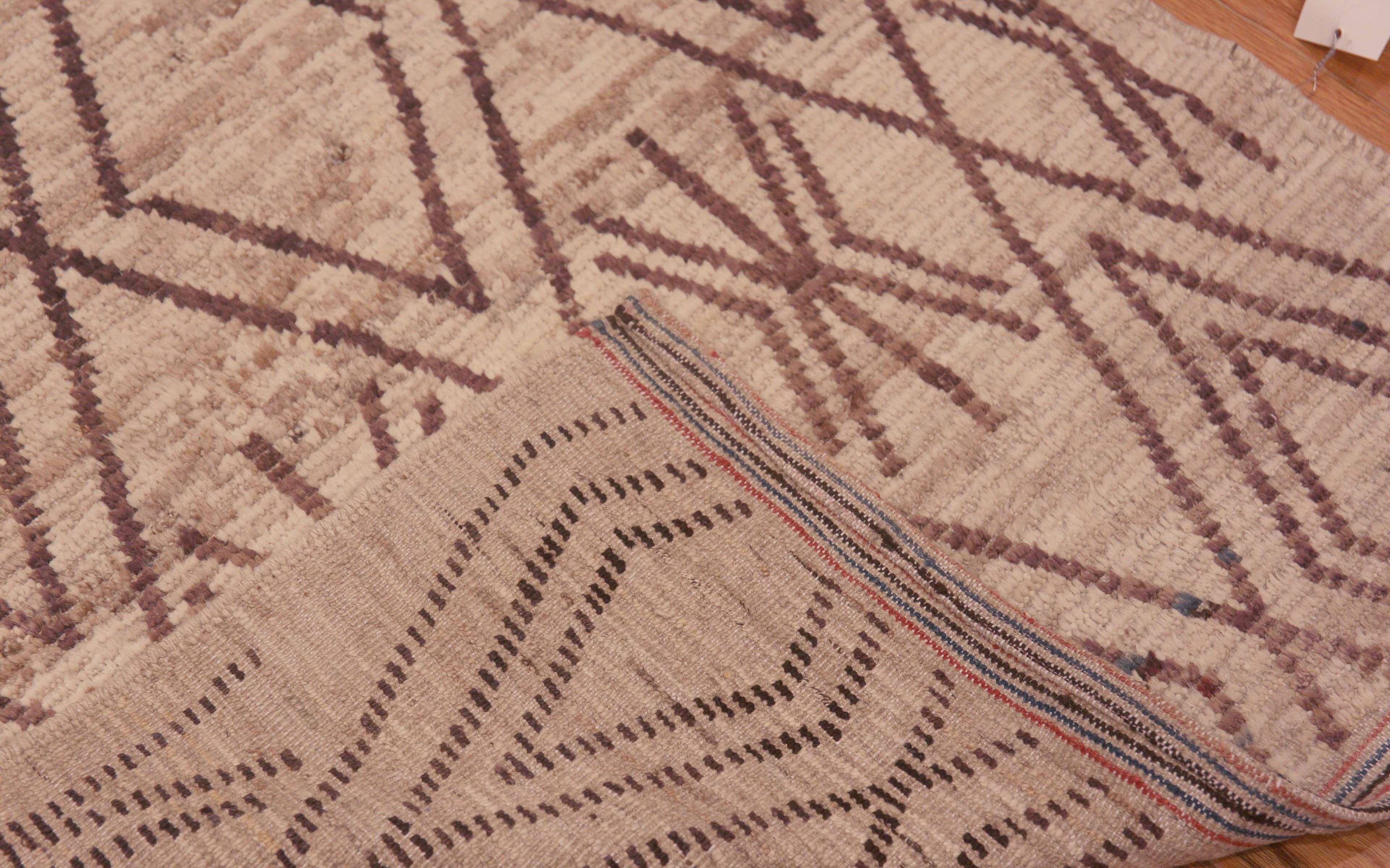 Contemporary Nazmiyal Collection Brown Tribal Geometric Modern Runner Rug 3'4
