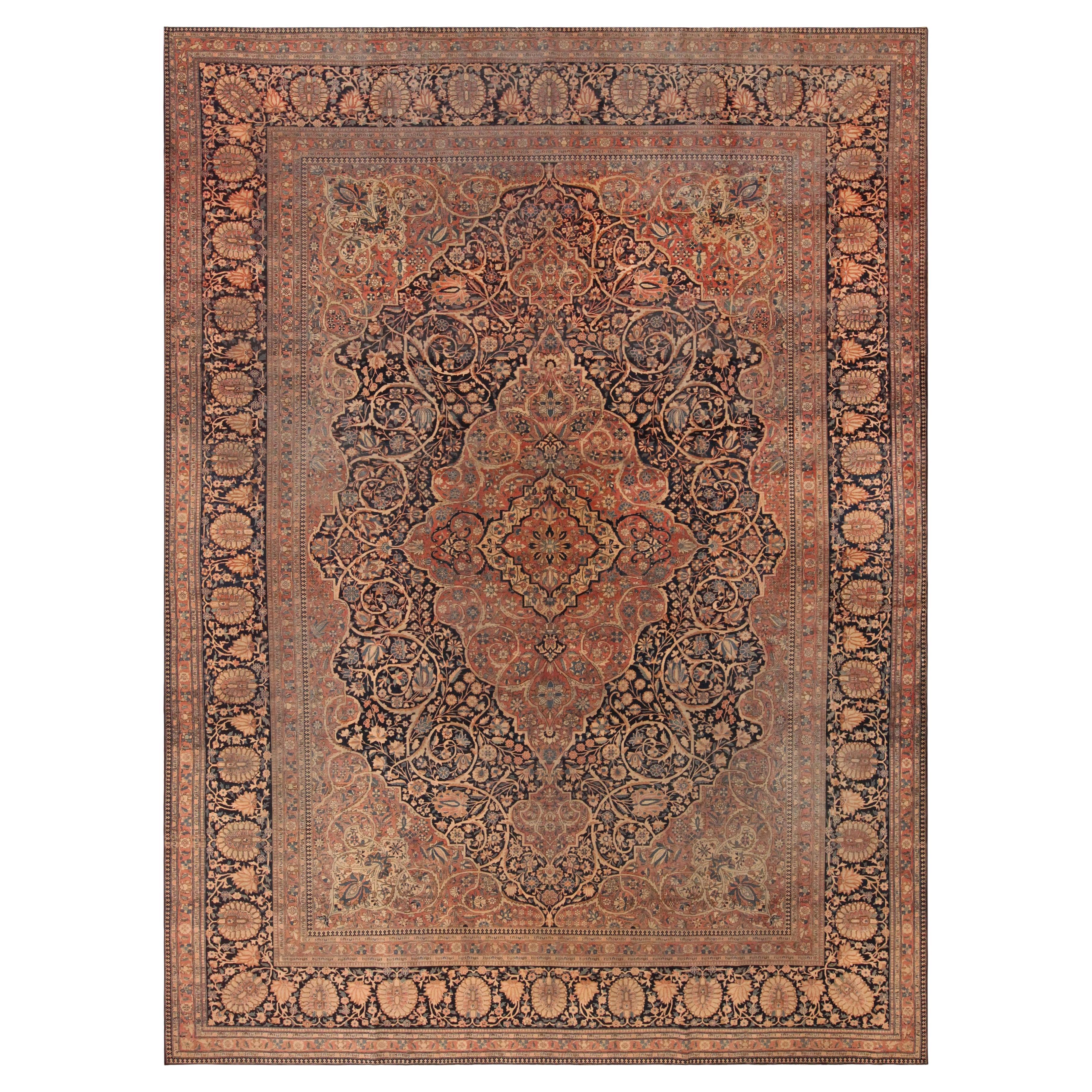 Tappeto Nazmiyal Collection Central Medallion Mohtashem Kashan 10 ft x 13 ft 8 in