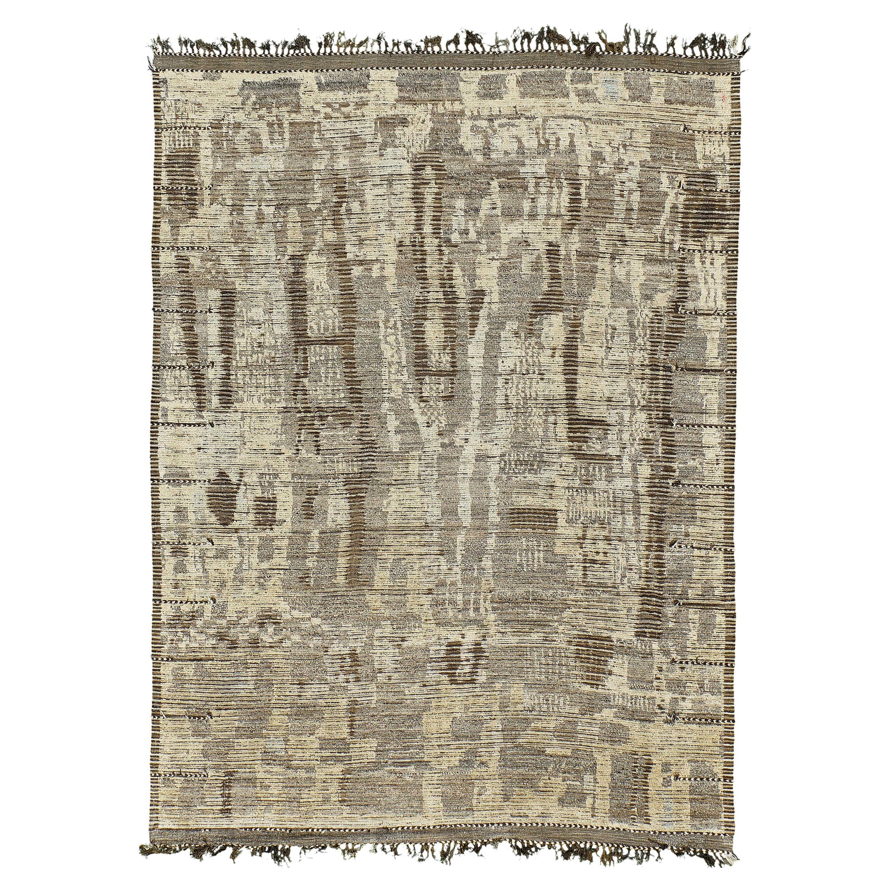 Nazmiyal Collection Charcoal Brown Modern Distressed Rug 10 ft 2 in x 14 ft 4 in