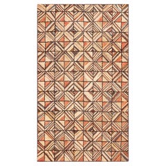 Nazmiyal Collection Charming Geometric Antique American Hooked Rug