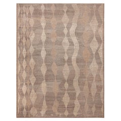 The Collective Chic and Stylish Modern Brown Tones Area Rug 10'7" x 13'7" (tapis de sol)