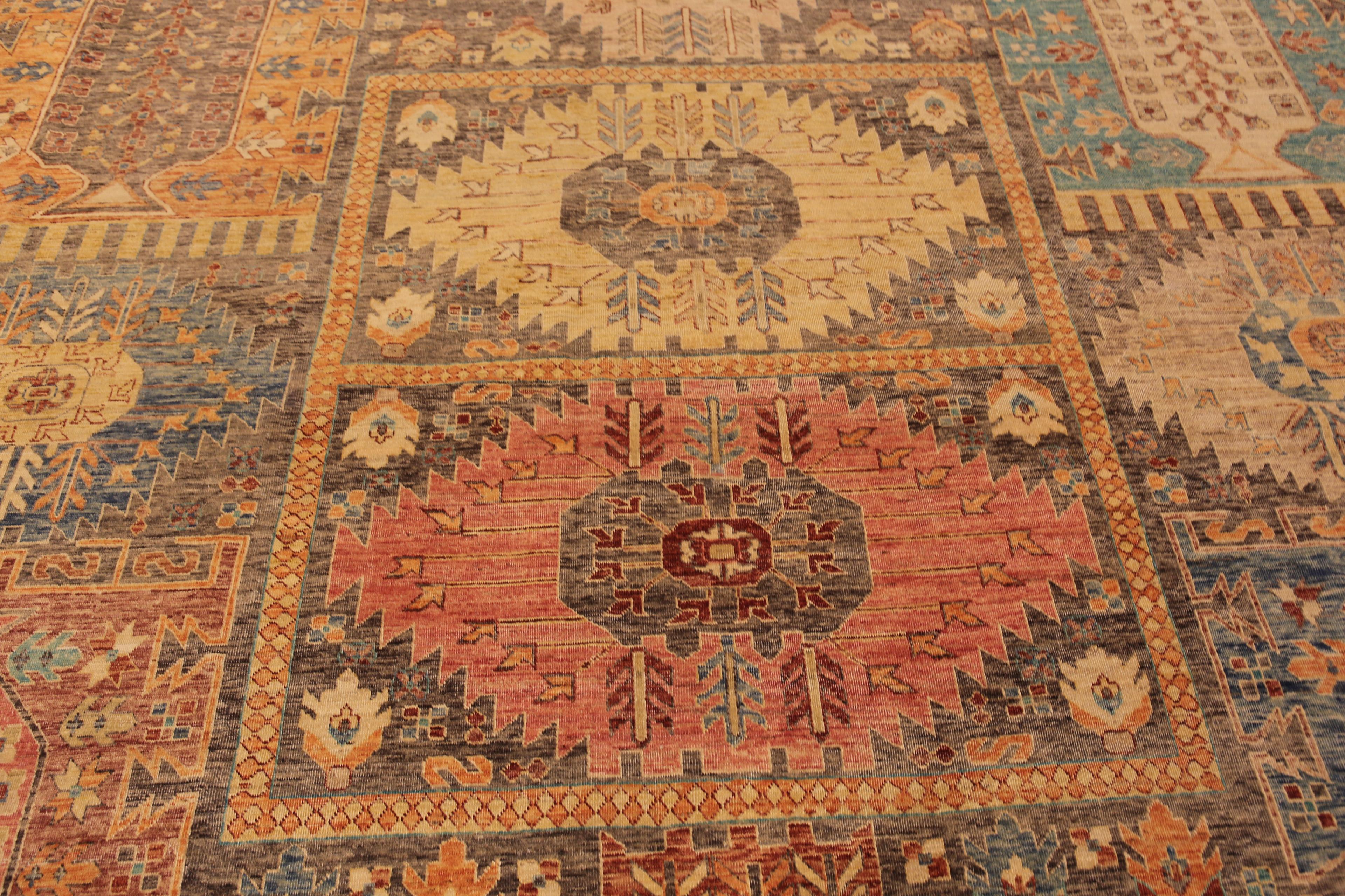 Nazmiyal Collection Classic Modern Large Room Size Rustic Tribal Rug 12'4