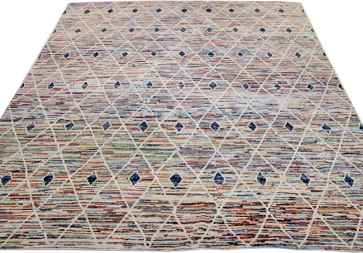Contemporary Nazmiyal Collection Colorful Berber Modern Moroccan Style. 10ft 2 in x 13ft 6 in
