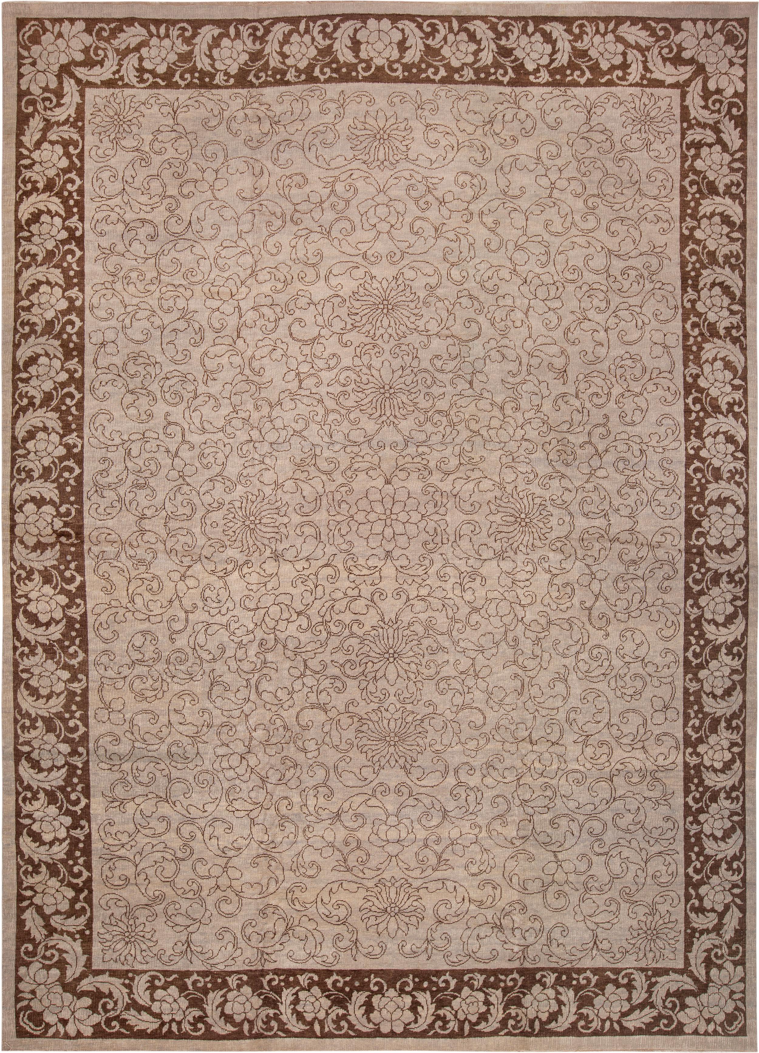 Nazmiyal Collection Alfombra moderna contemporánea en tonos terrosos 10'6