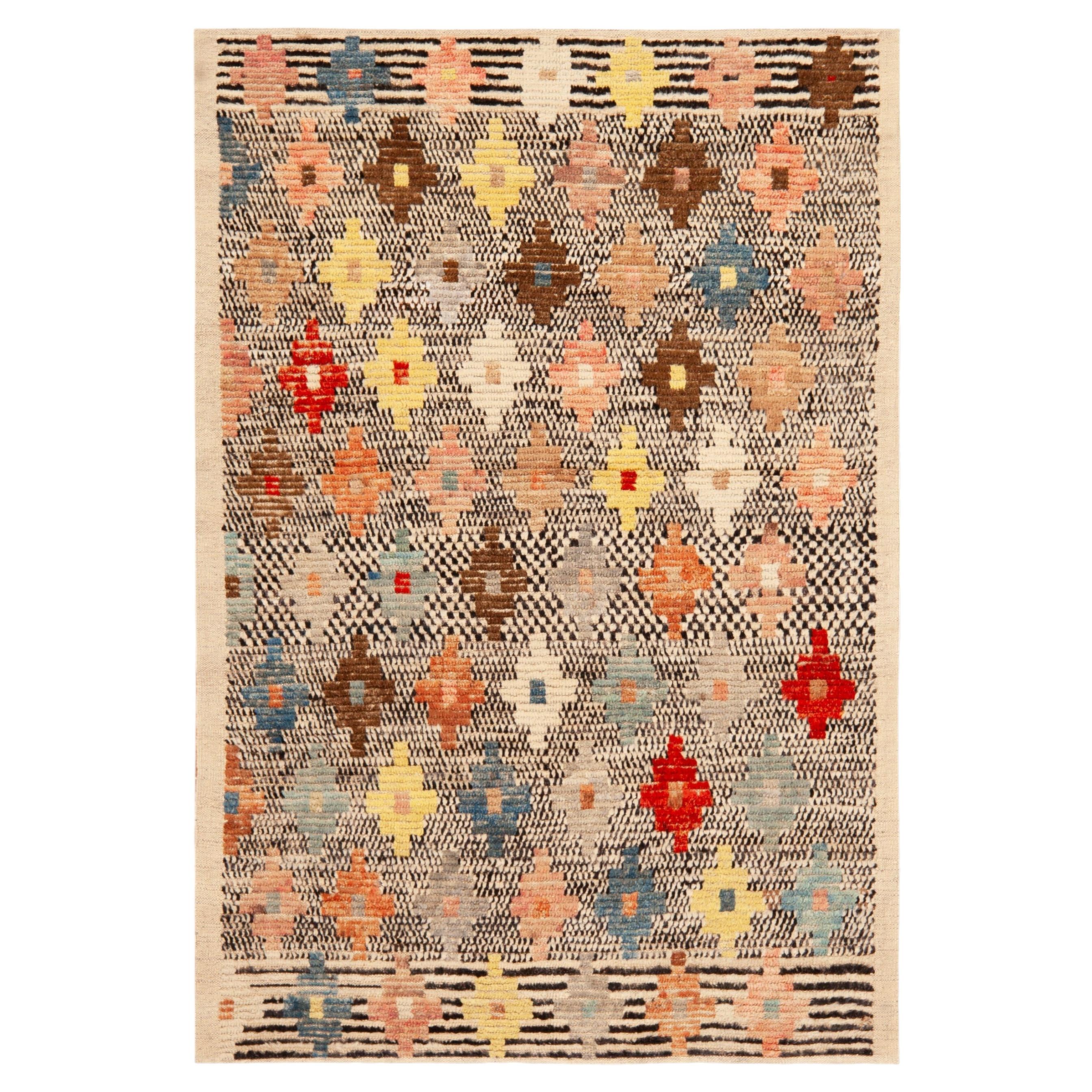 Nazmiyal Collection Contemporary Eclectic Geometric Rug 4ft 2in X 6ft