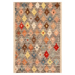 Nazmiyal Collection – Zeitgenössischer, eklektischer Teppich mit geometrischem Muster, 127 cm x 183 cm