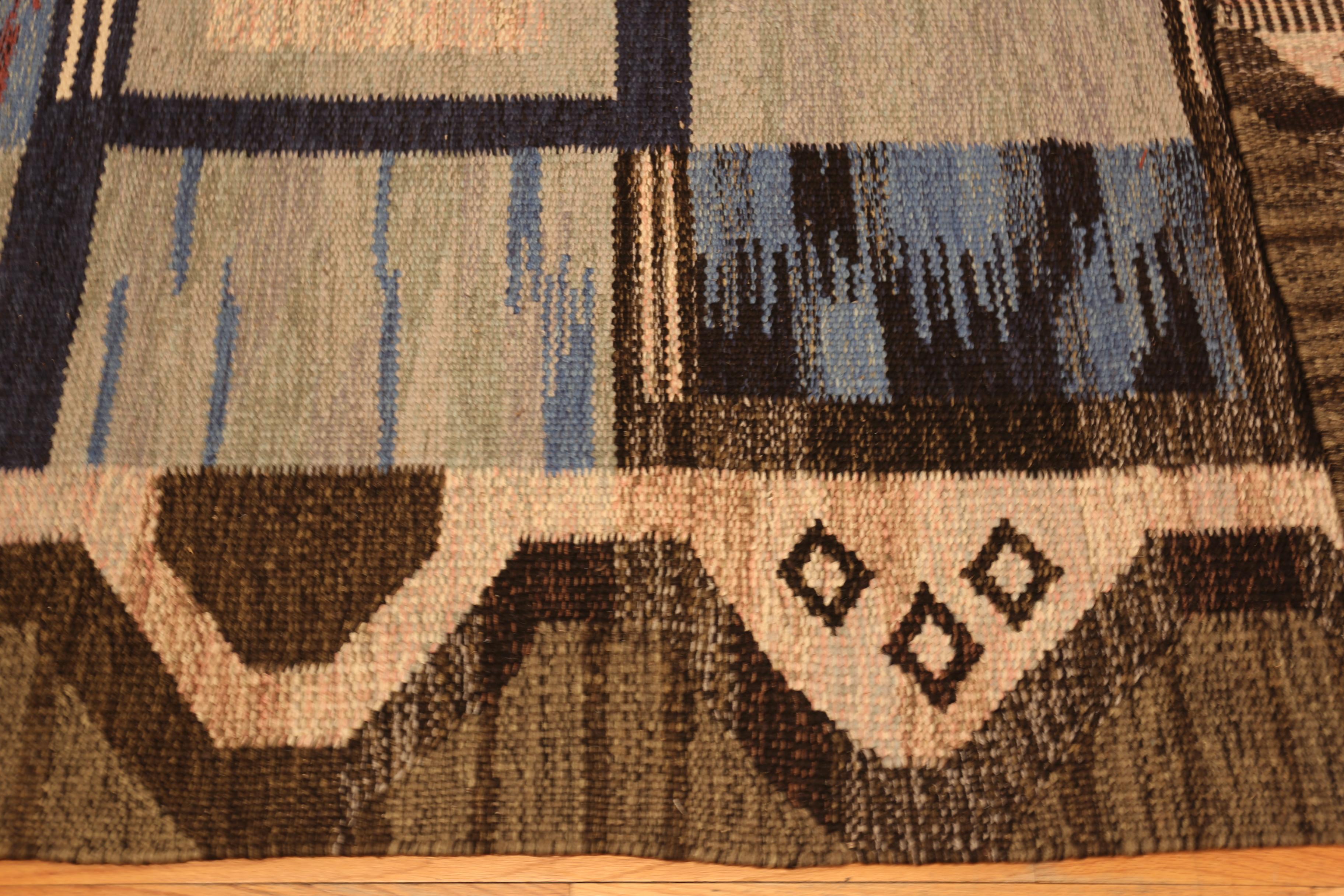 XXI secolo e contemporaneo Nazmiyal Collection Tappeto Kilim Geometrico Contemporaneo 6 ft 5 in x 9 ft 2 in in vendita