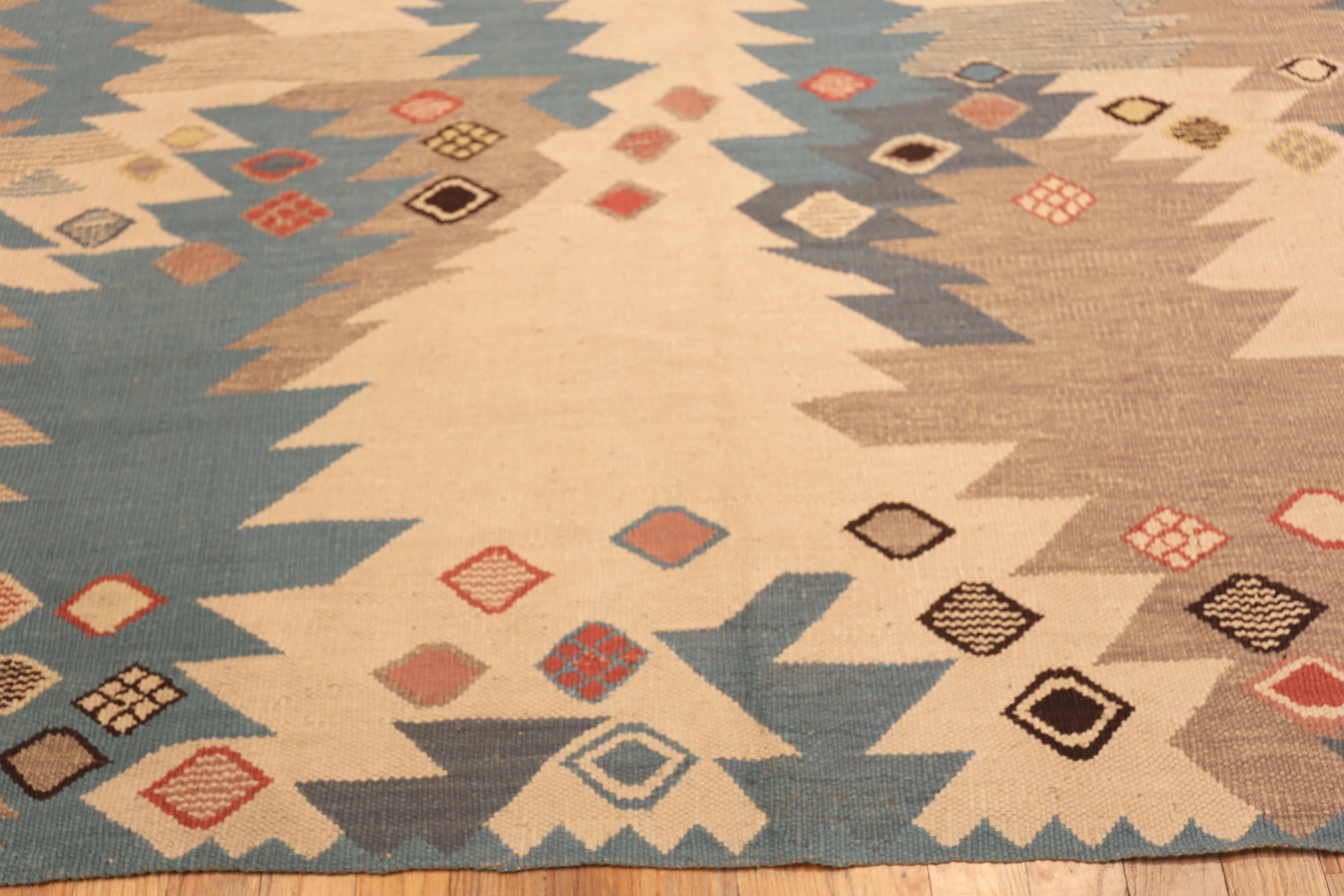 Sofisticato Rug & Kilim contemporaneo in stile svedese - Northern Light, Paese d'origine: Asia centrale, Data di realizzazione: CIRCA: Moderno