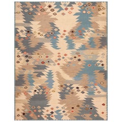 Nazmiyal Collection Contemporary Swedish Style Kilim Rug 7 ft 9 in x 10 ft