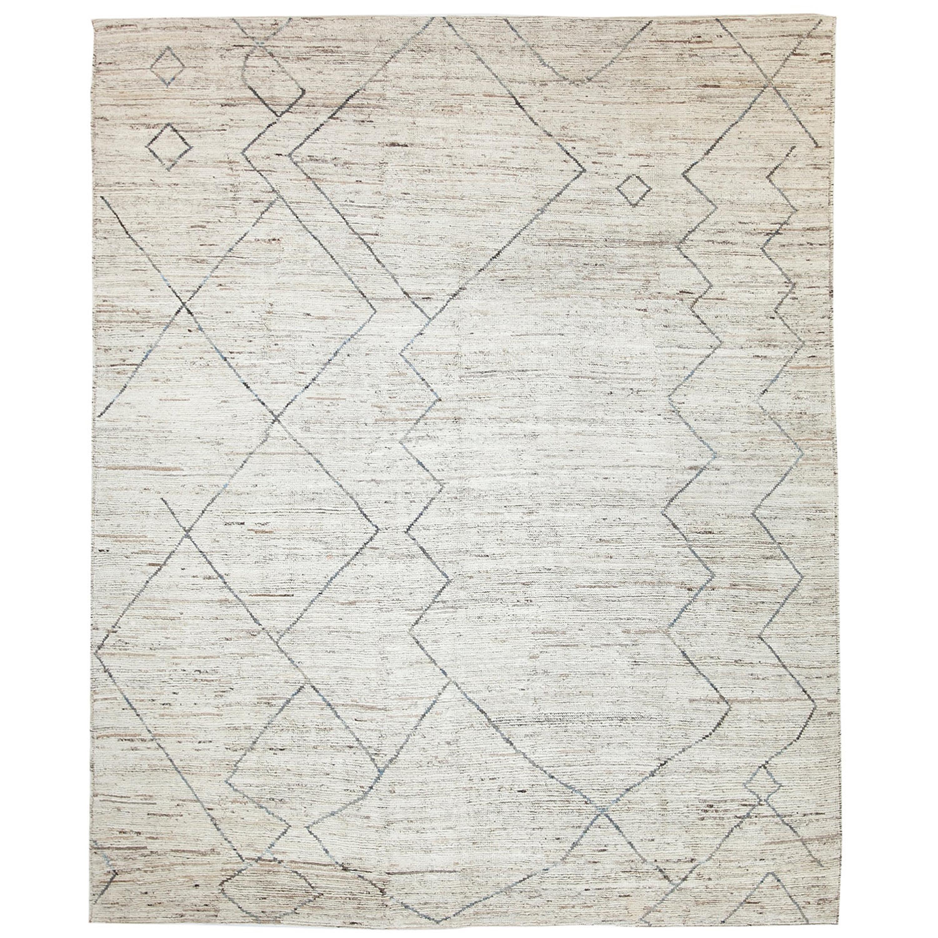 Nazmiyal Collection Cream Modern Moroccan Style Rug 8 ft 3 in x 9 ft 7 in