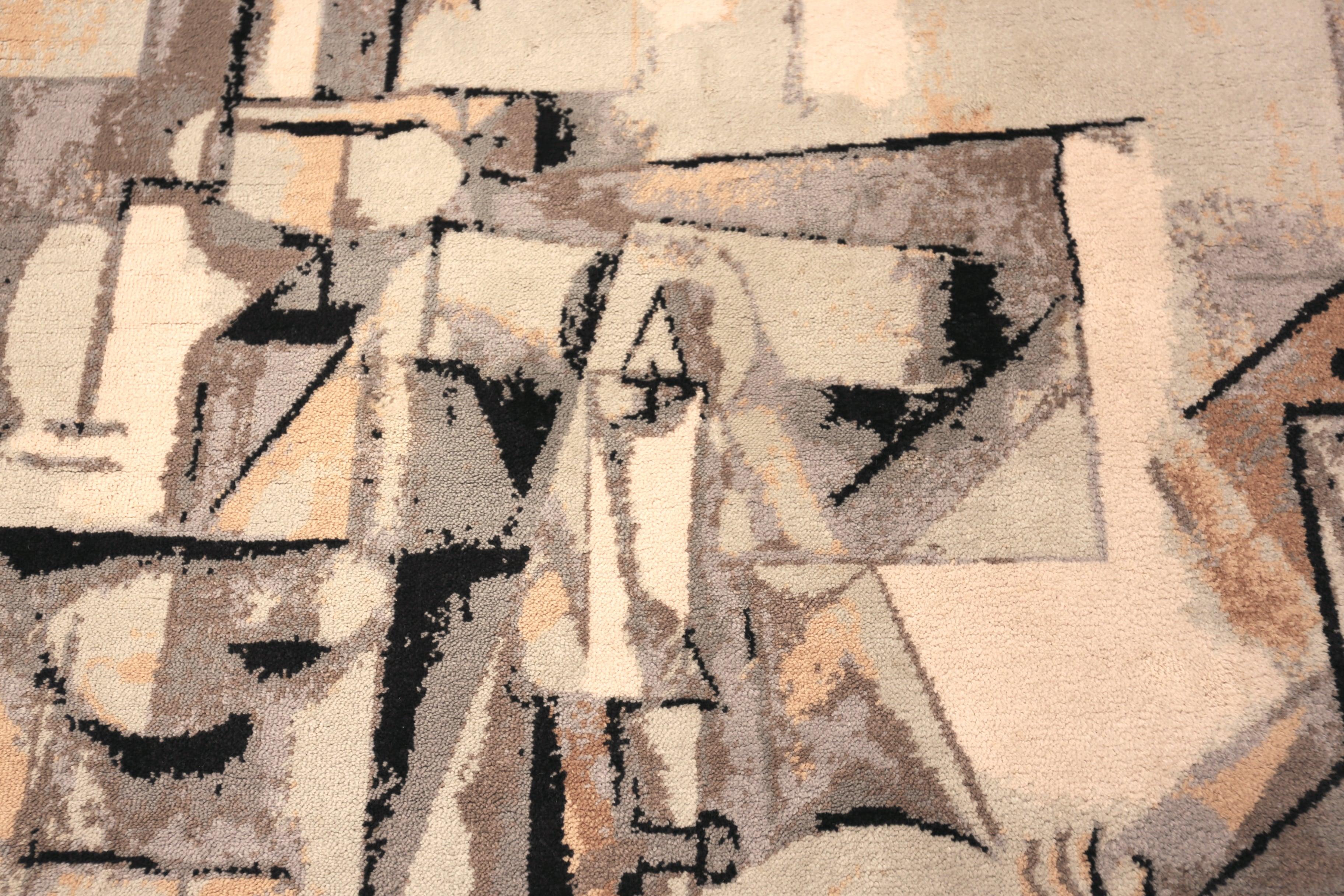 Néerlandais Collection Nazmiyal Collection Tapis vintage de style cubiste inspiré par Pablo Picasso en vente