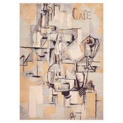 Nazmiyal Collection Cubist-Style Vintage Rug Inspired by Pablo Picasso