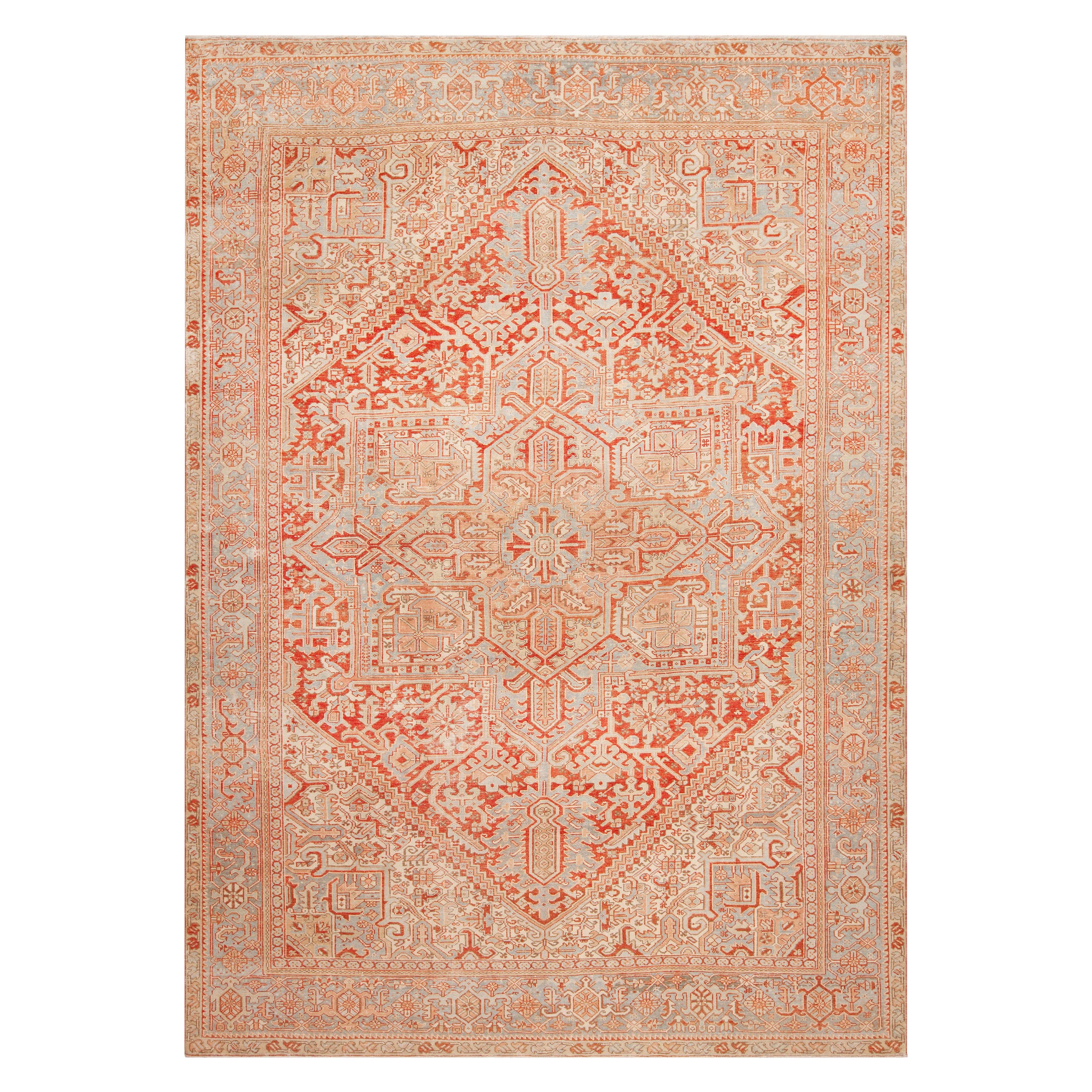 Collection Nazmiyal, tapis persan ancien décoratif Heriz 10' x 13'2"