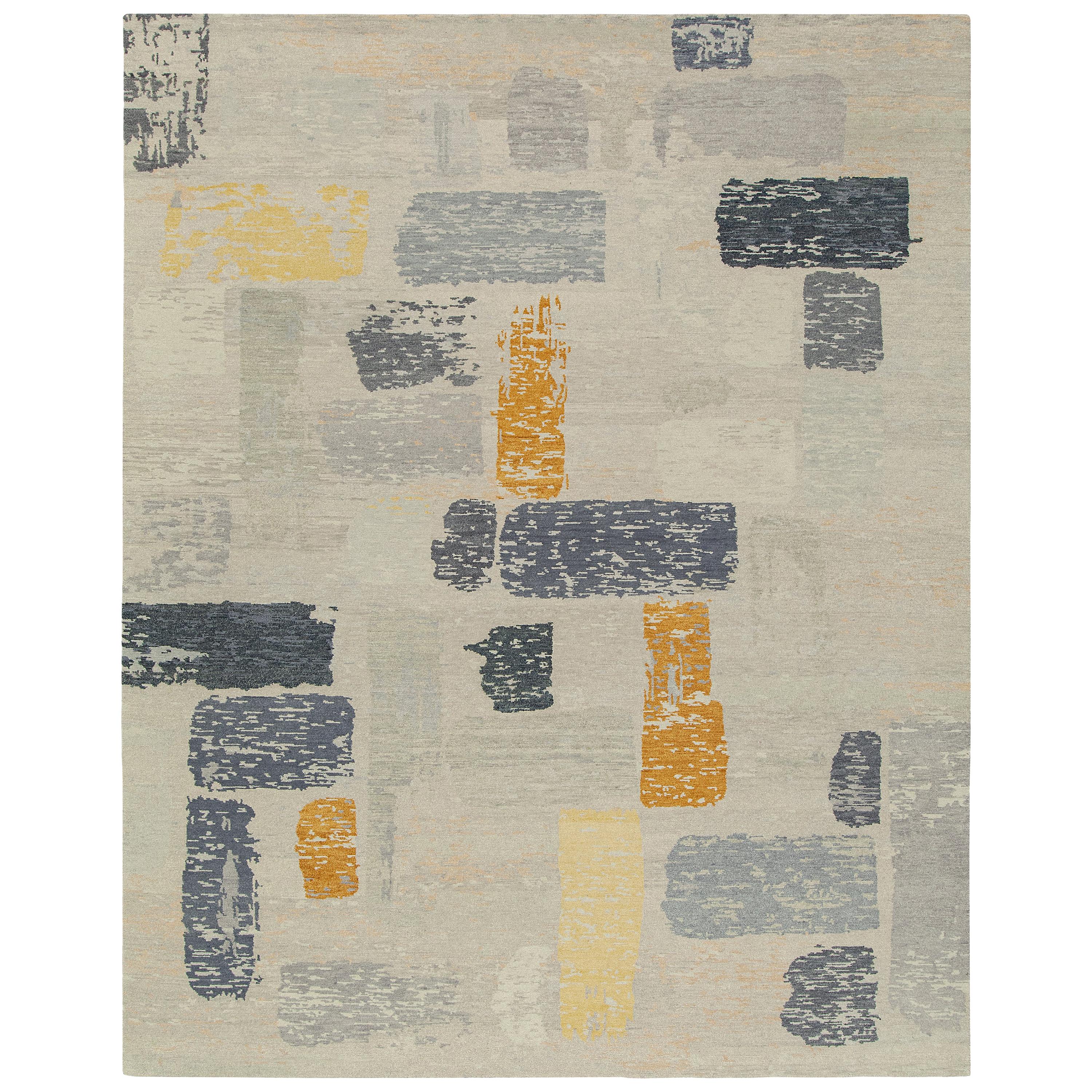 Nazmiyal Collection Decorative Cream Modern Boutique Area Rug 12 ft x