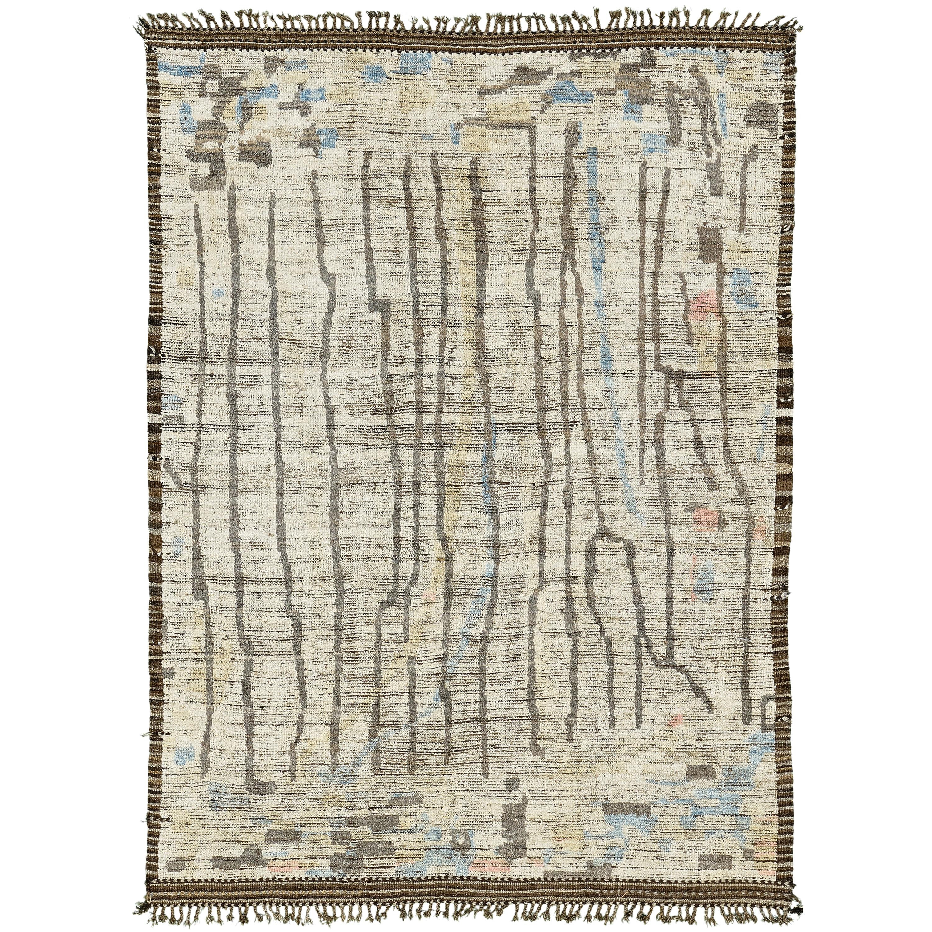 Nazmiyal Collection Decorative Modern Distressed Rug 7 ft 4 in x 10 ft 2 in