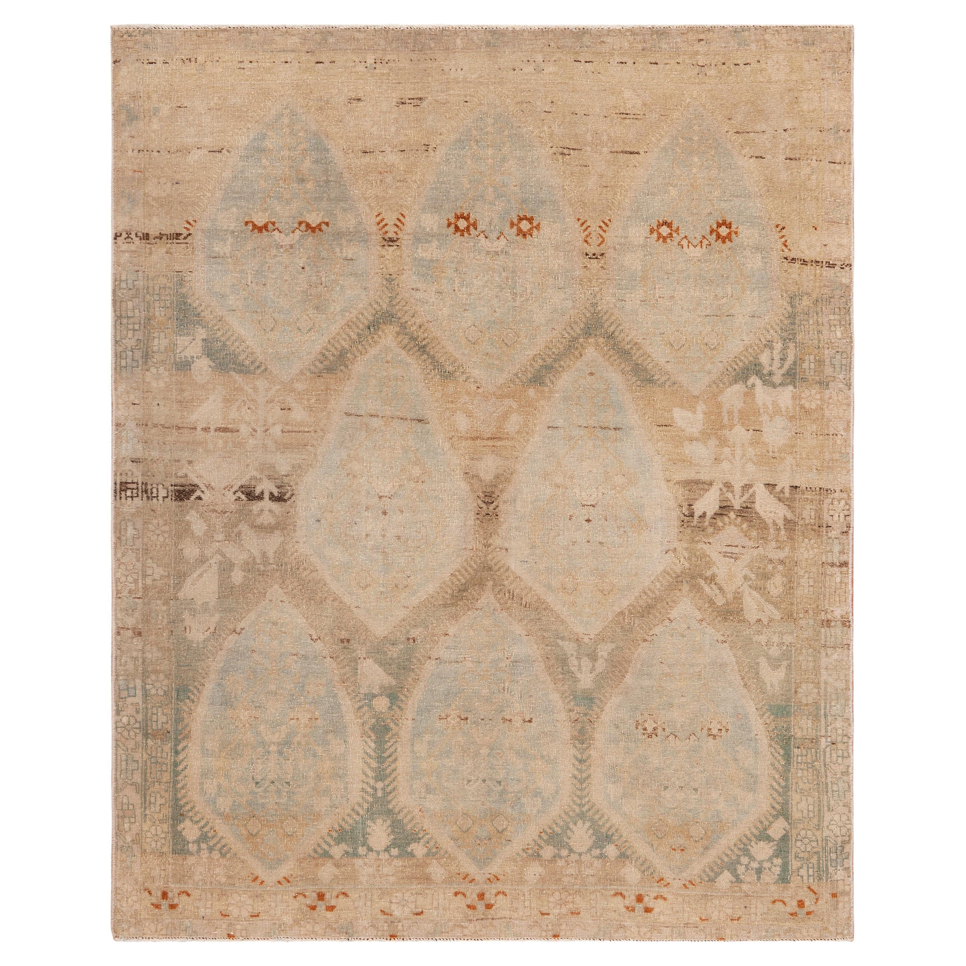 Nazmiyal Collection Decorative Open Field Antique Persian Tabriz Rug For Sale
