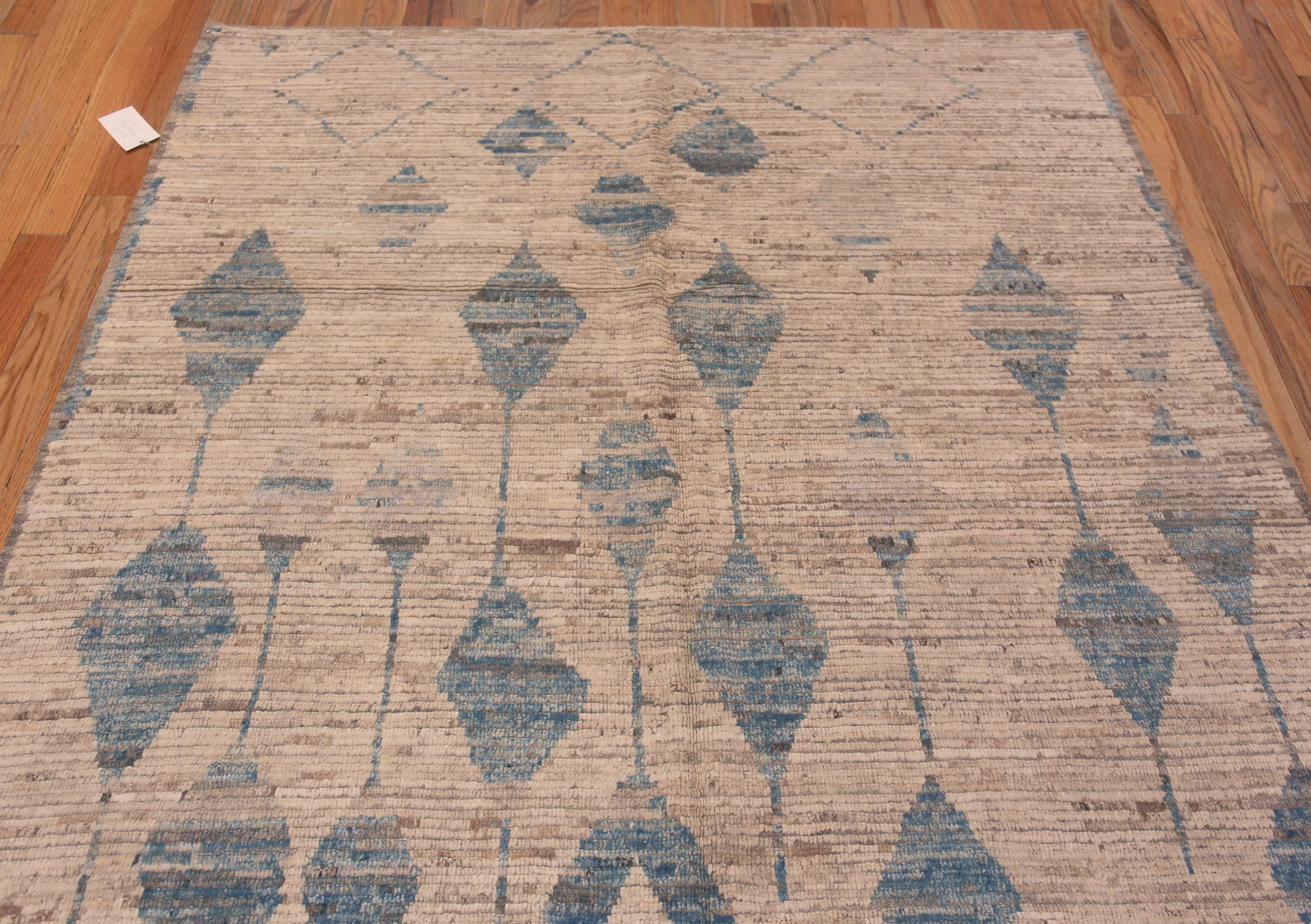 Hand-Knotted Nazmiyal Collection Decorative Tribal Geometric Modern Area Rug 6'4