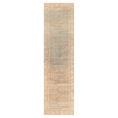 Nazmiyal Collection Diamond Antique Persian Malayer Läufer Teppich 3' 3" x 12' 1"