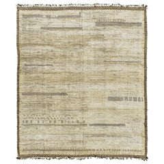 Nazmiyal Collection Earth Tone Modern Distressed Rug 9 ft 11 in x 12 ft 4 in