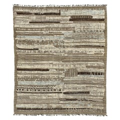 Nazmiyal Collection Earth Tones Modern Distressed Rug 12 ft 5 in x 14 ft 10 in